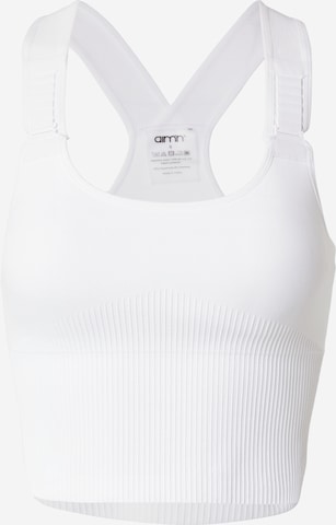 Aim'n Bustier Urheilurintaliivit värissä valkoinen: etupuoli
