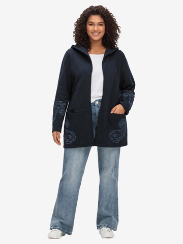 SHEEGO Sweatjacke in Blau