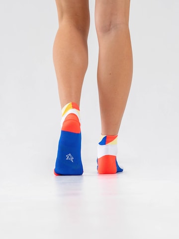 INCYLENCE Athletic Socks 'POLYGONS SHORT' in Blue