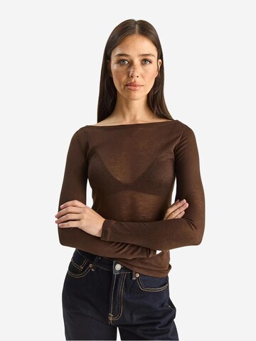 Camicia da donna di Bianco Lucci in marrone