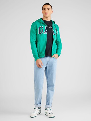 GAP - Sudadera con cremallera 'HERITAGE' en verde