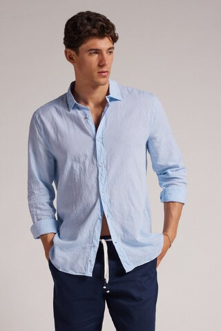 INTIMISSIMI Regular Fit Hemd in Blau