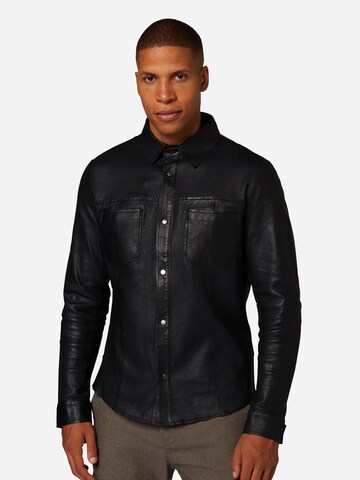 Slim fit Camicia 'Das Reverse' di RICANO in nero: frontale