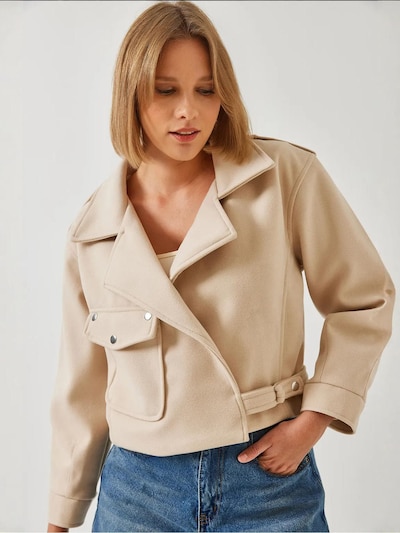 Giacca di mezza stagione Bianco Lucci di colore beige, Visualizzazione prodotti