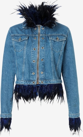 Fenice Übergangsjacke 'DenimFeatherChic' in Blau: Vorderseite