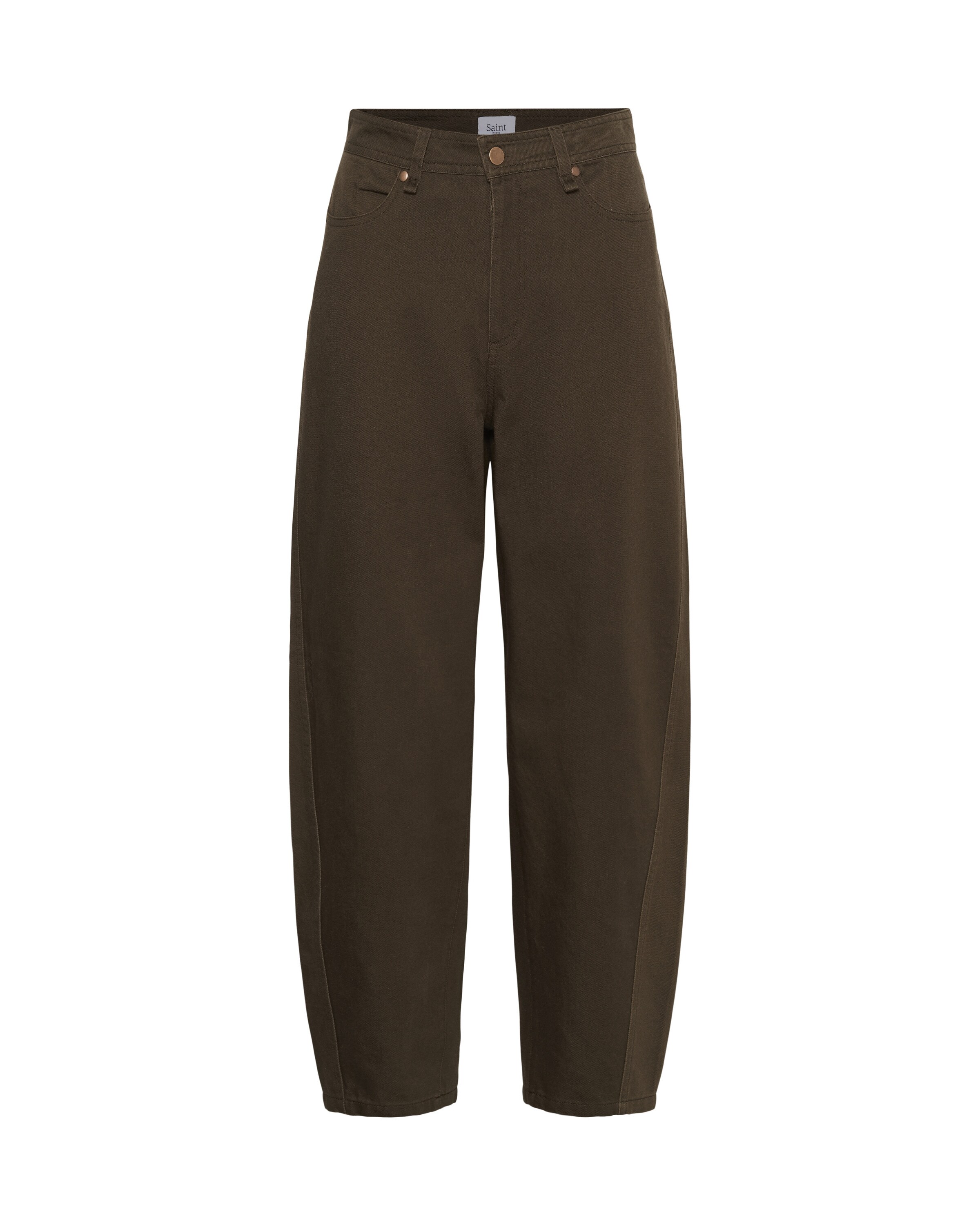 SAINT TROPEZ - Loosefit Calças de ganga 'Joann' em castanho: frente
