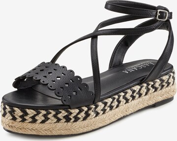 LASCANA Sandal i svart: framsida