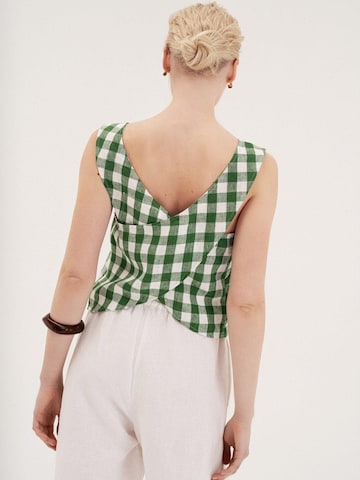 Haut 'Ella' AmourLinen en vert