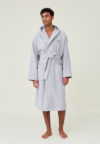 Lexington Long Bathrobe in Grey: front