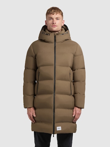 Manteau d’hiver 'Caius 2' khujo en marron : devant