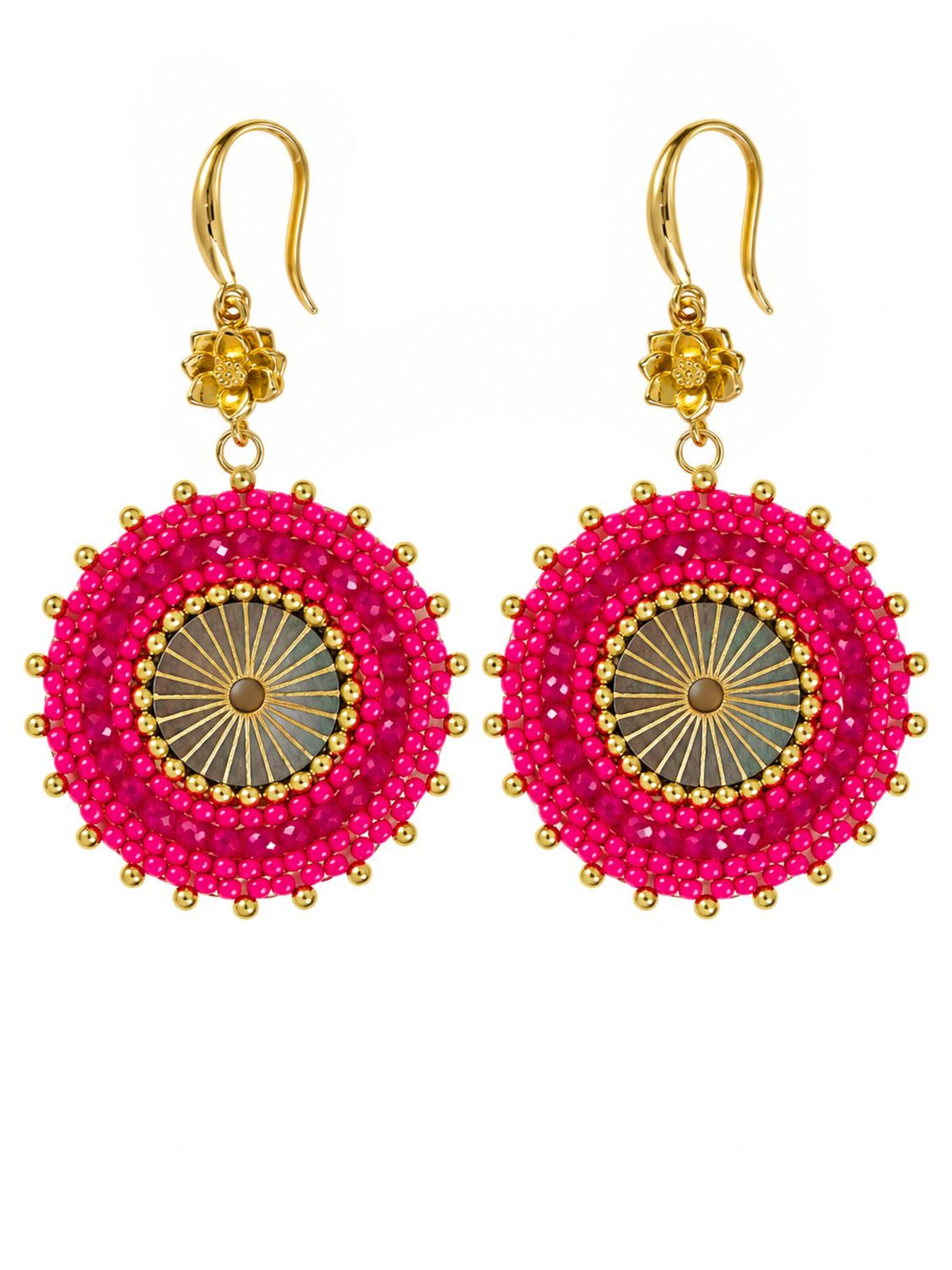 Boucles d'oreilles 'LOLA' Alster Herz en rose : devant