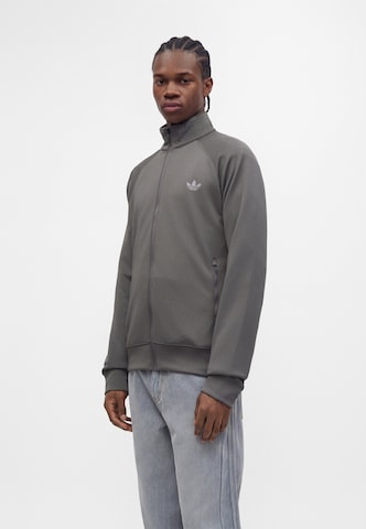 ADIDAS ORIGINALS Sweat jacket 'Trefoil Essentials' in Grey