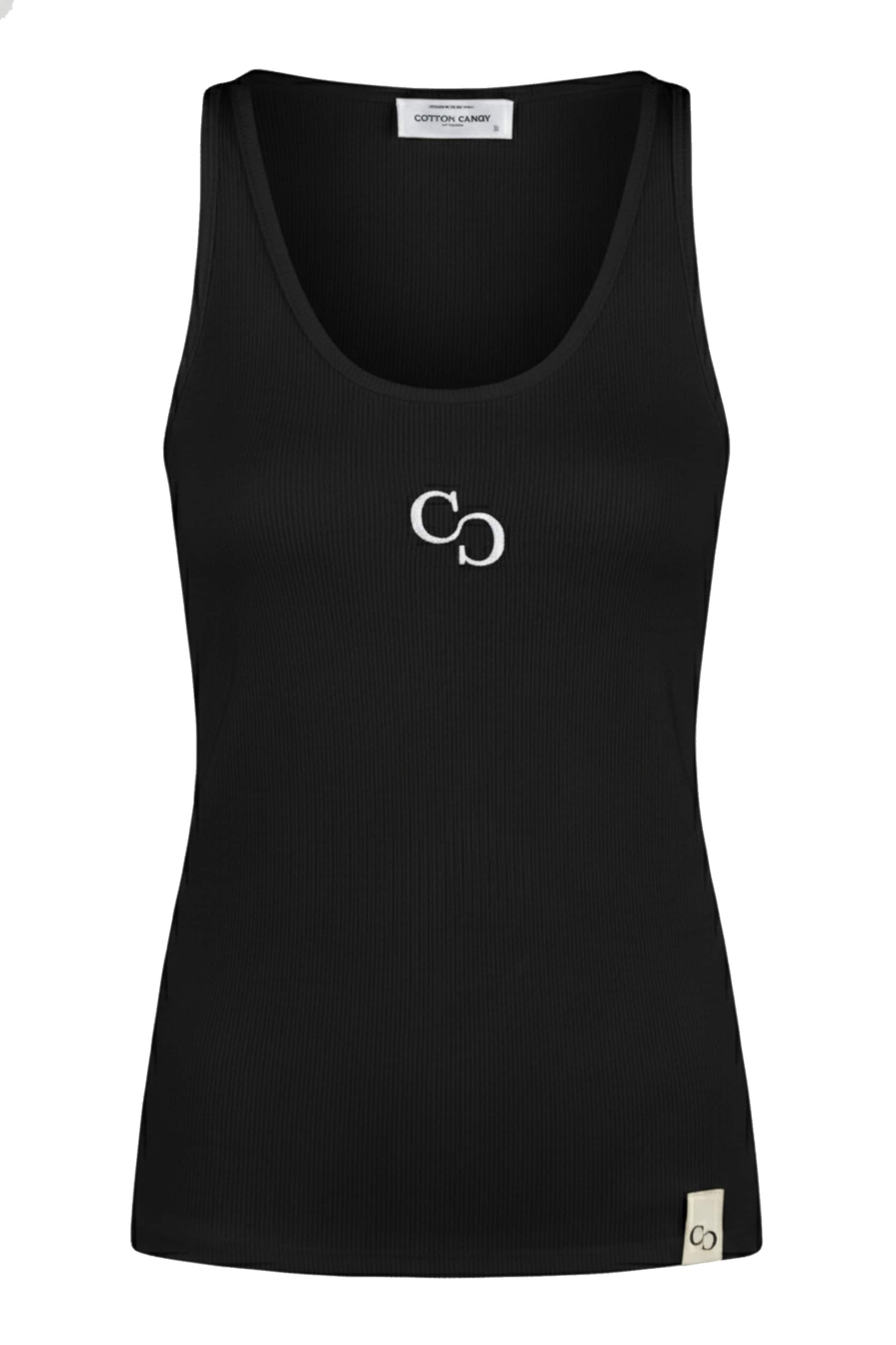 Cotton Candy Tanktop in Schwarz: Vorderseite