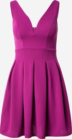 Robe de cocktail WAL G. en violet : devant