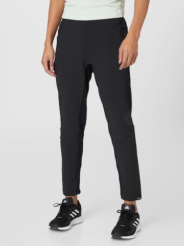 ADIDAS PERFORMANCE Workout Pants 'D4T Workout Cordura' in Black: front