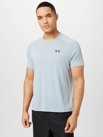 UNDER ARMOUR Regular fit Funkcionalna majica 'Tech 2.0' | modra barva: sprednja stran