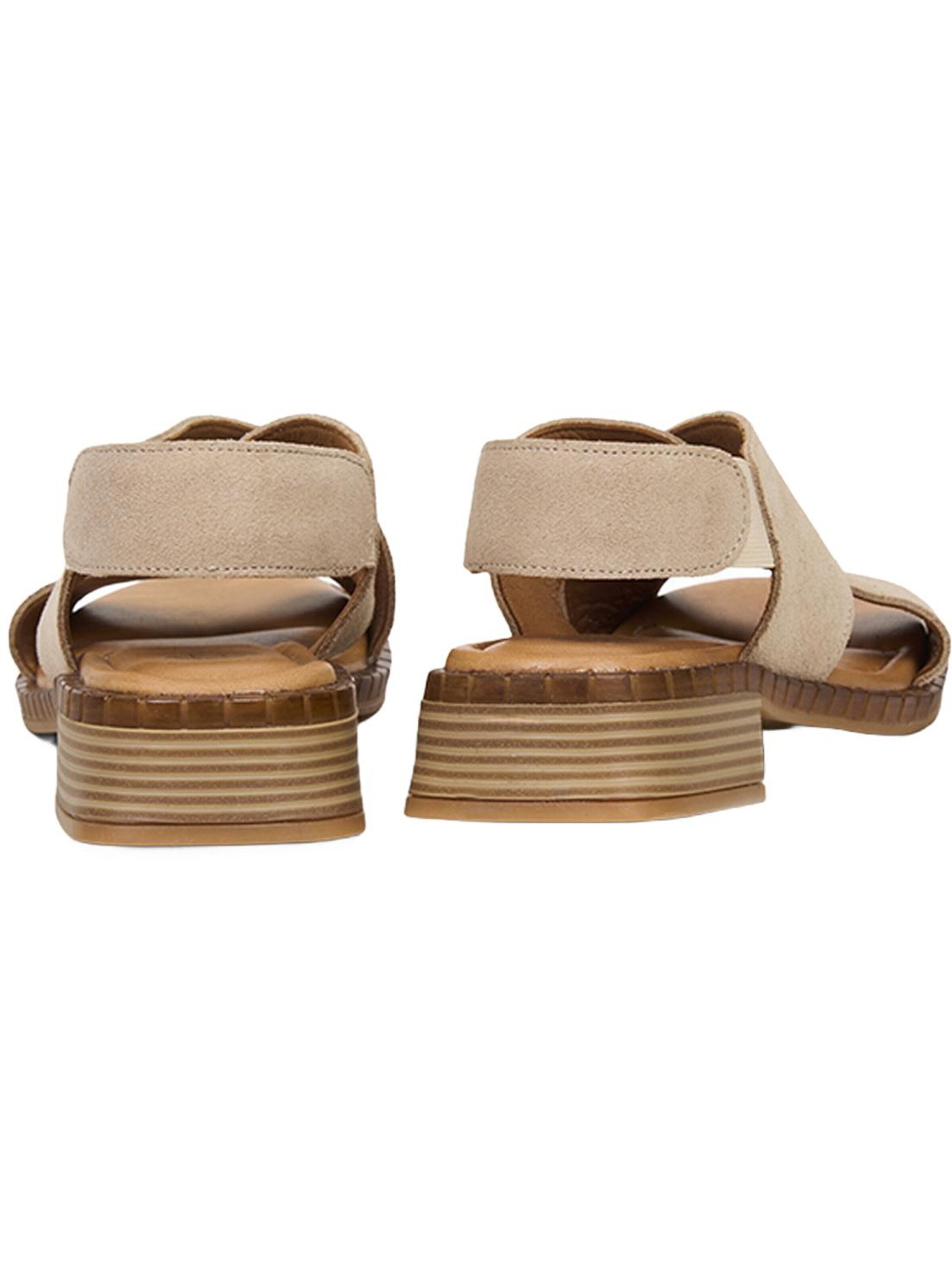 Desa Sandals 'Sandalen mit gekreuzten Riemen' in Beige