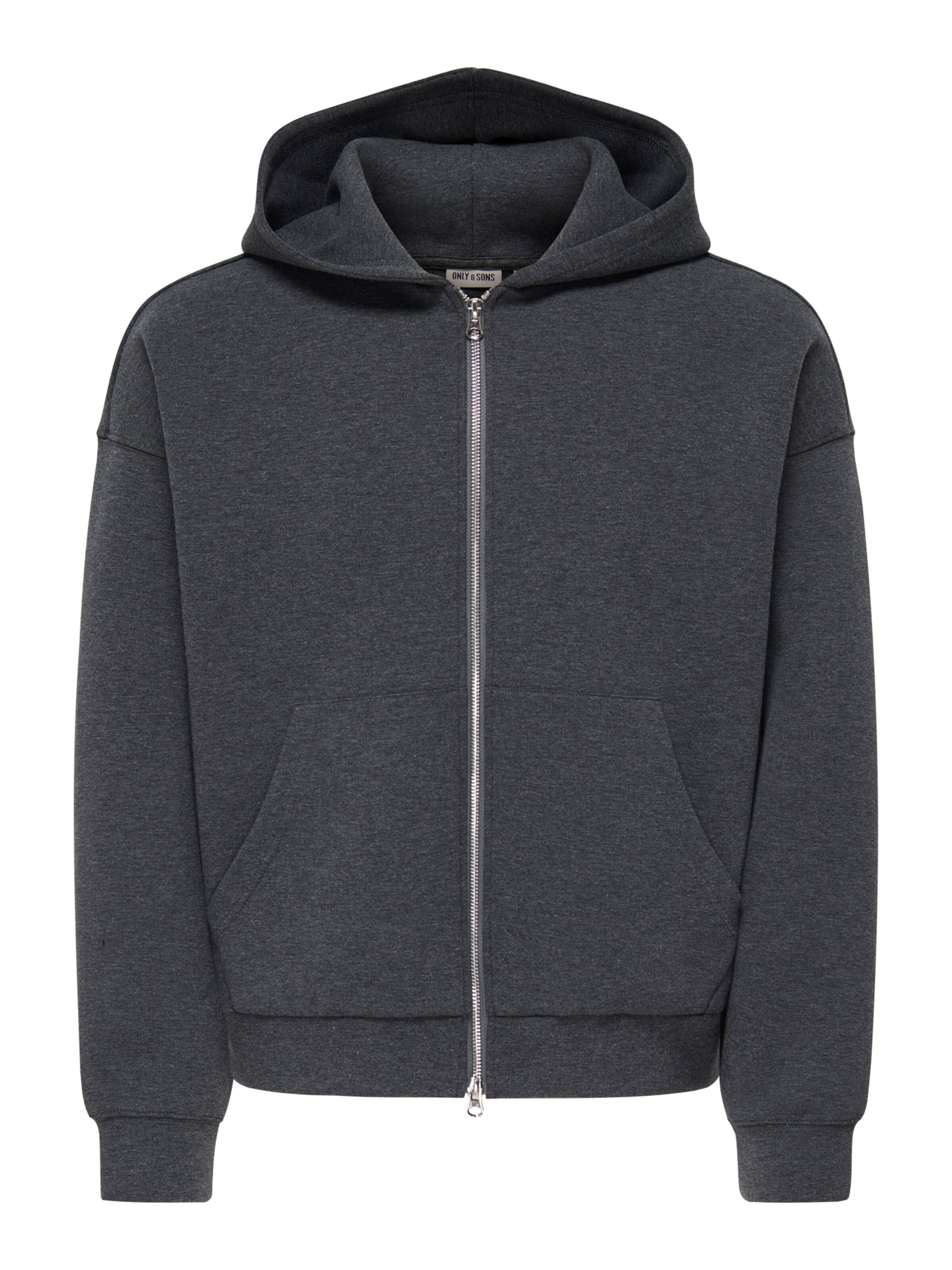 Only & Sons Кофта на молнии 'ONSGOYLE ' в Серый: спереди