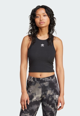 ADIDAS ORIGINALS Top 'Essentials' in Zwart: voorkant
