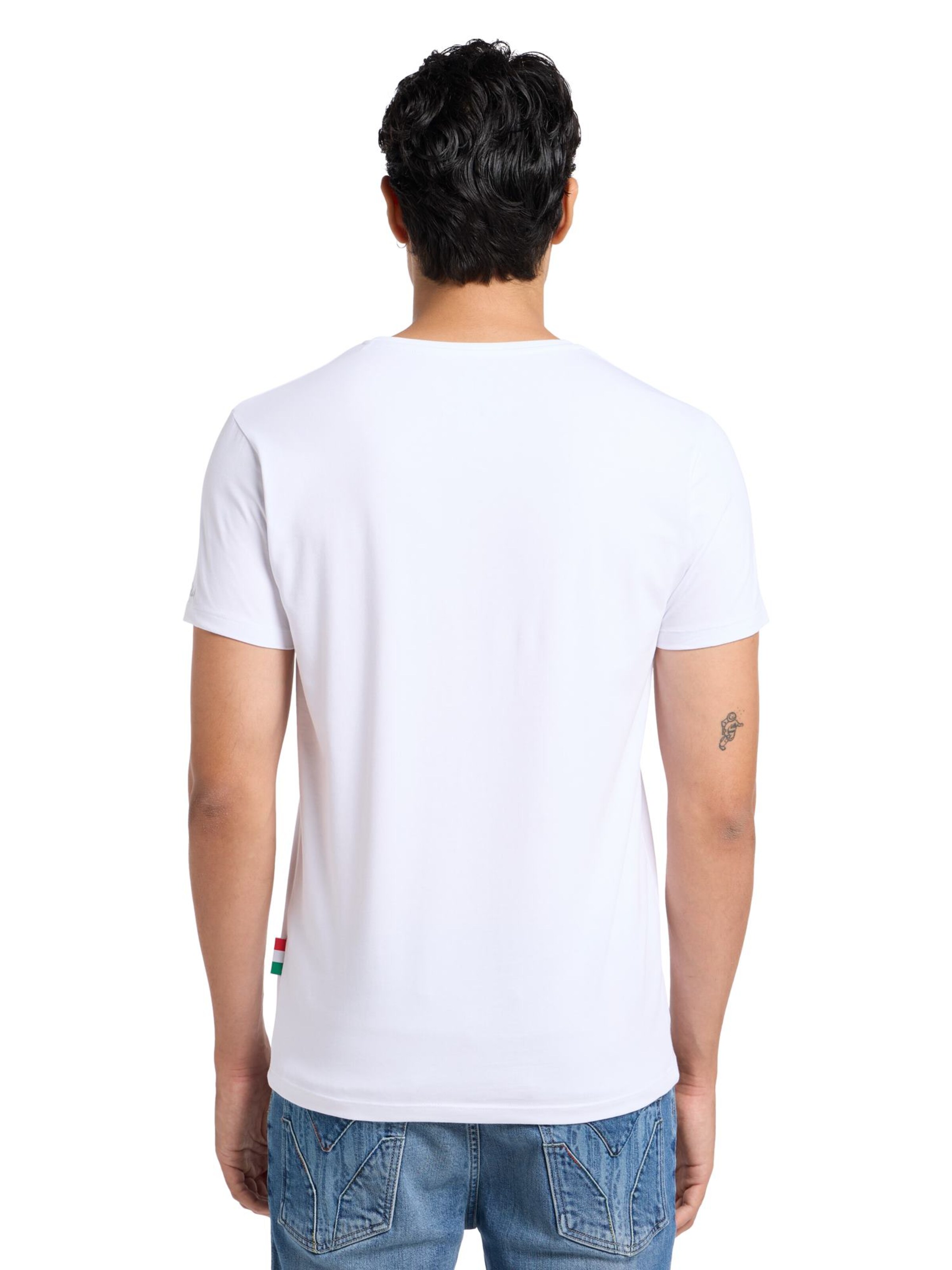 T-Shirt 'Cavallaro' Carlo Colucci en blanc