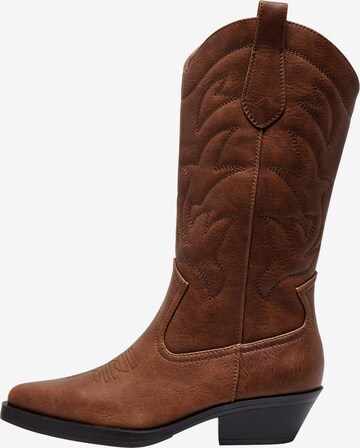ONLY Cowboy Boots 'Bronco' in Brown: front