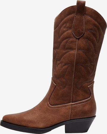 Bottes de cowboy 'Bronco' ONLY en marron : devant