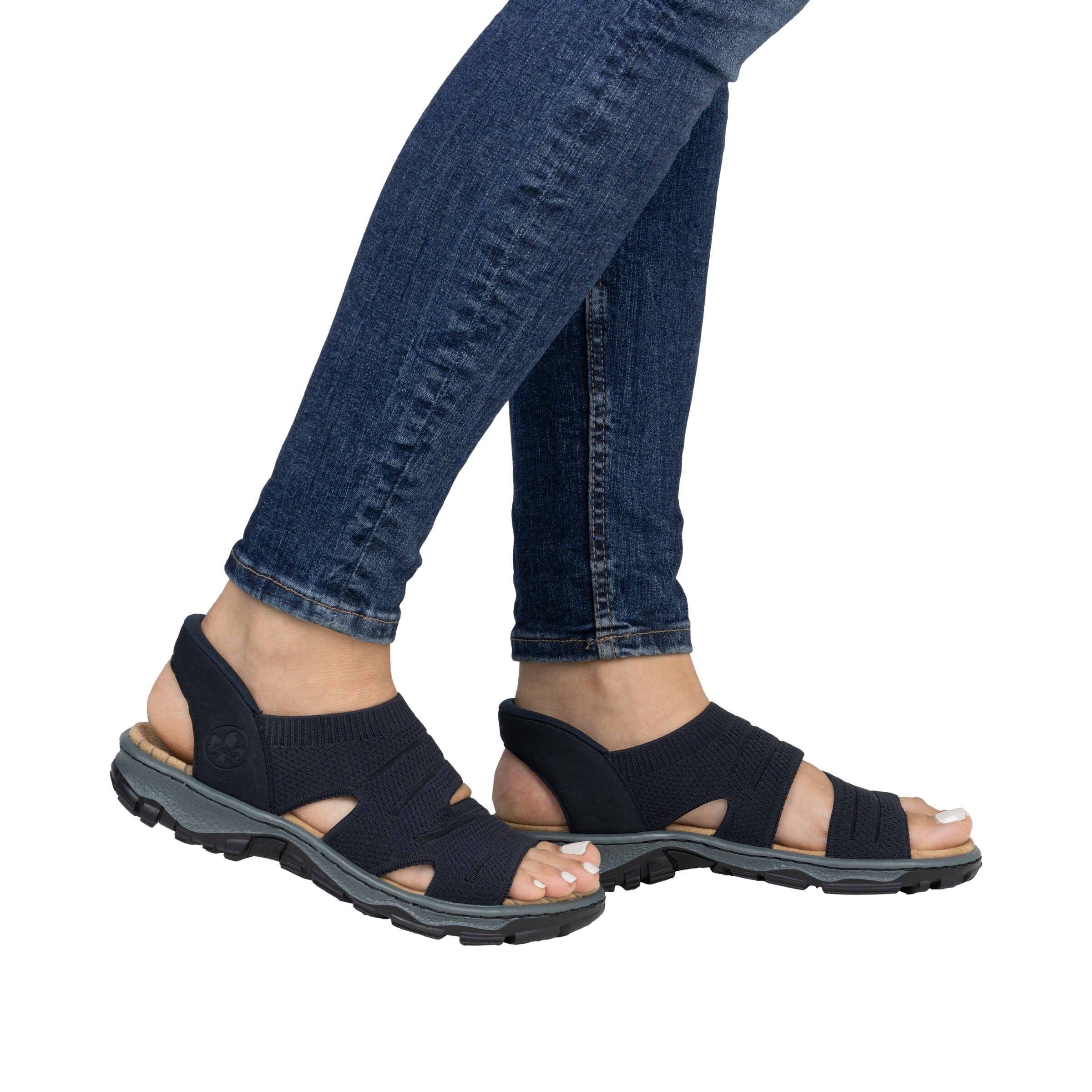 Rieker Hiking Sandals in Blue: front