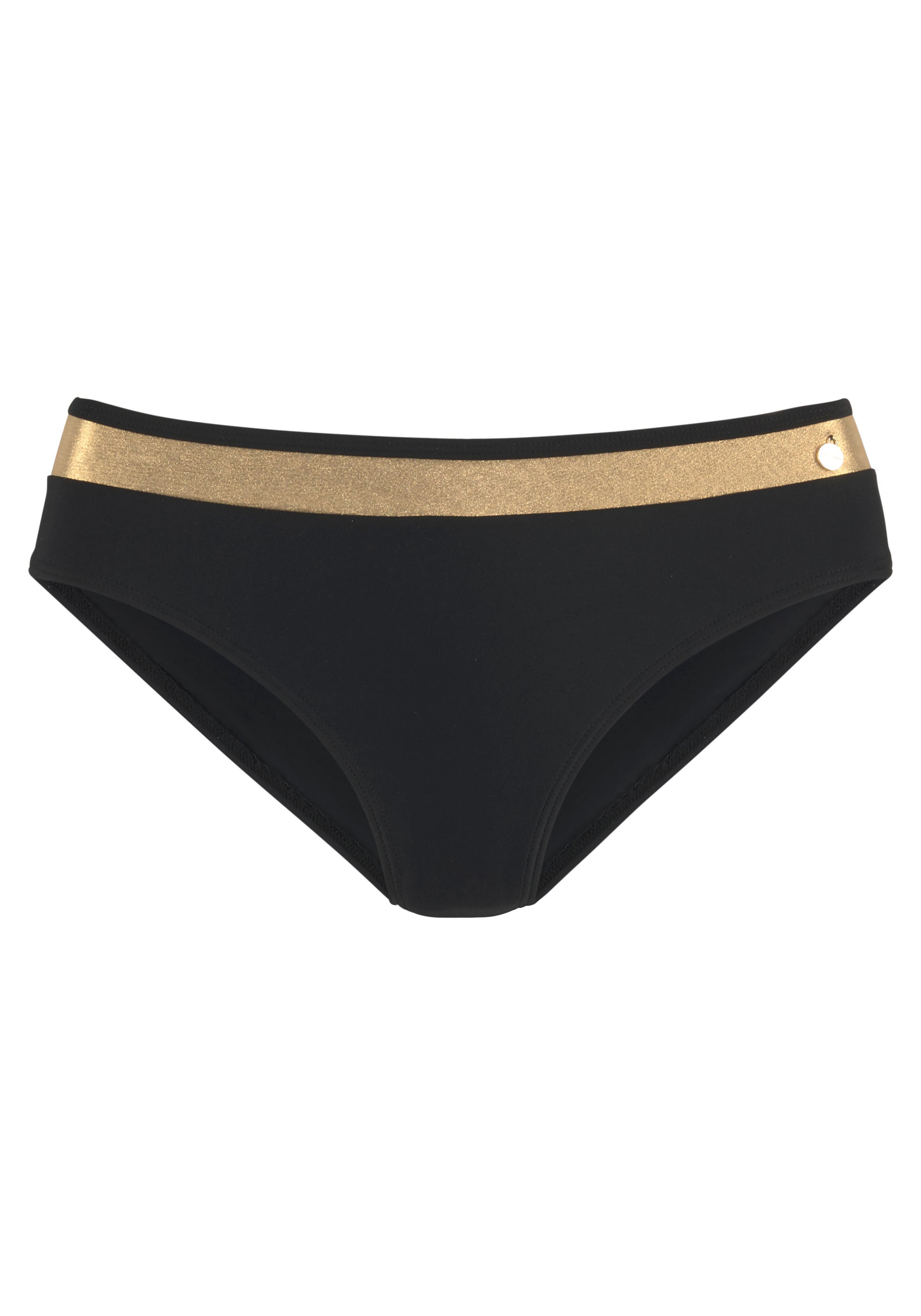 LASCANA Bikini Bottoms in Black: front