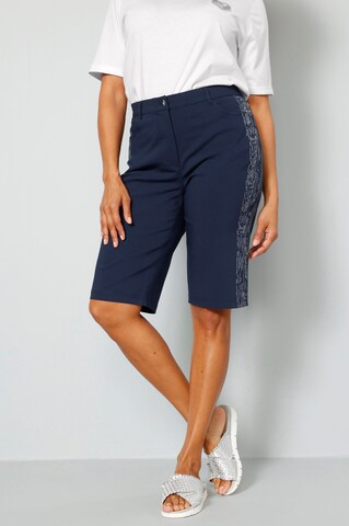 MIAMODA Loosefit Broek in Blauw: voorkant