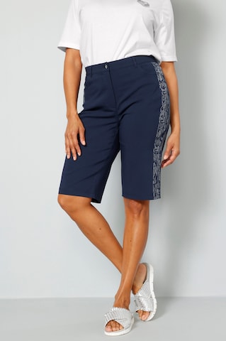 MIAMODA Loosefit Broek in Blauw: voorkant