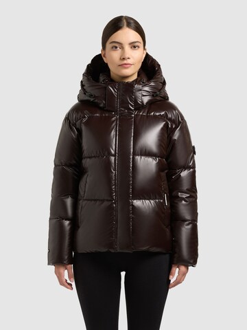 Veste d’hiver 'Devina2 Shiny' khujo en marron : devant