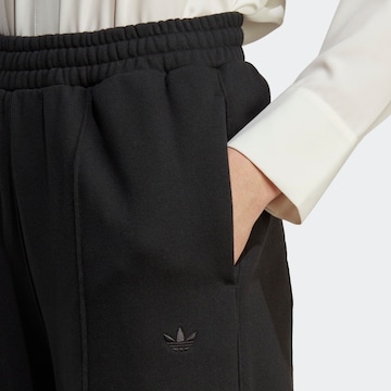 ADIDAS ORIGINALS Wide leg Pants 'Premium Essentials Pintuck' in Black