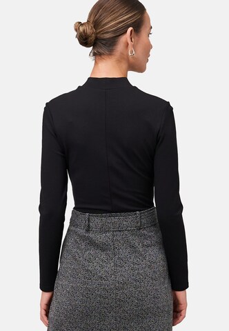 zero Minikleid 2 in 1 Optik Fischgrätenmuster in Schwarz