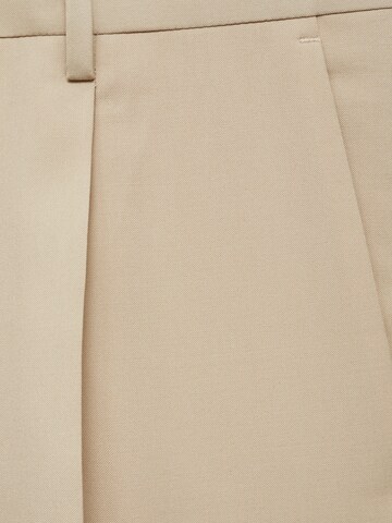 MANGO MAN Regular Trousers with creases 'Boston' in Beige