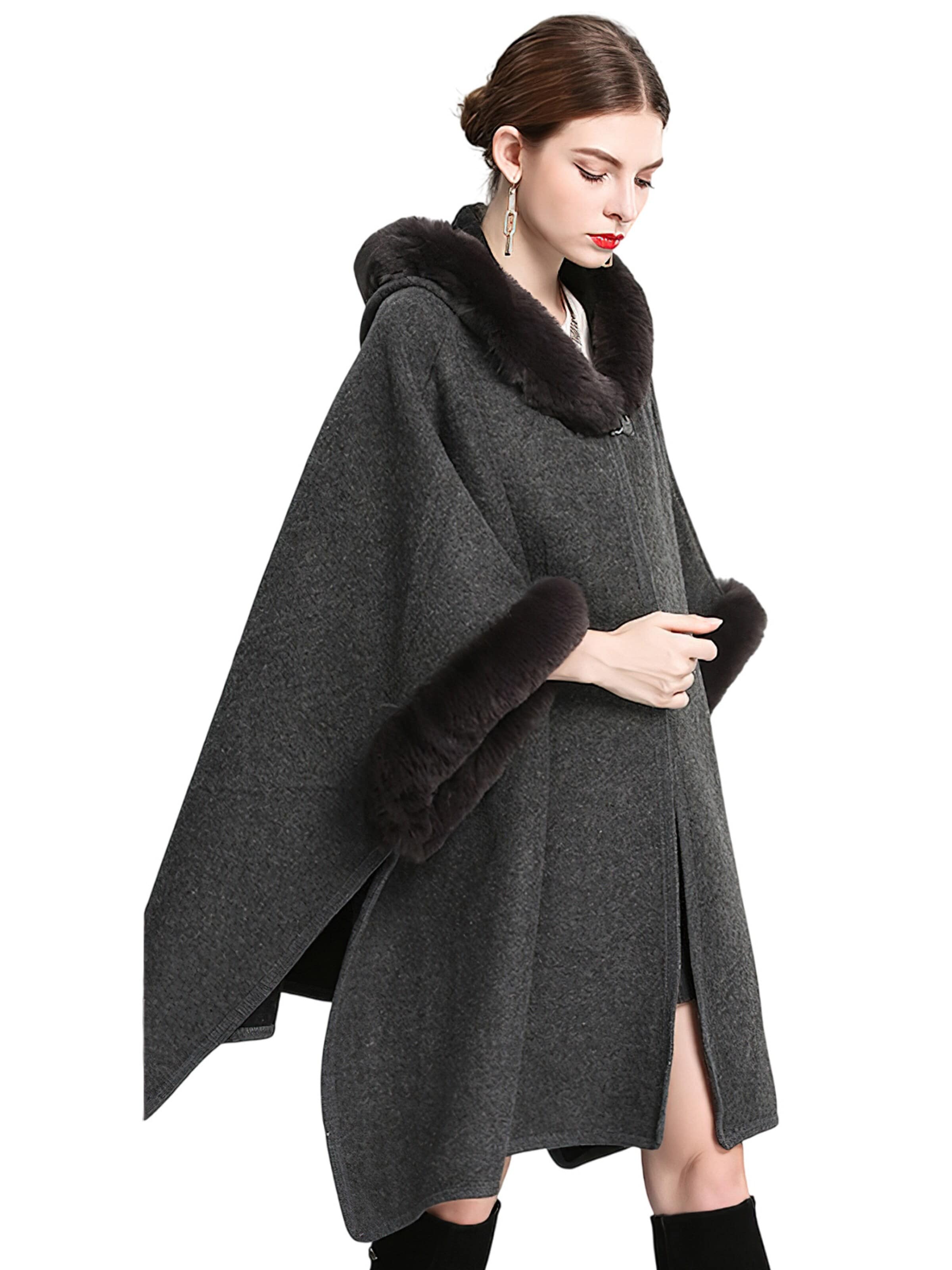 Magicshe Cape 'Cape mit Kapuze' in Grey