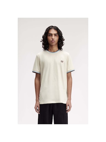 T-Shirt Fred Perry en beige : devant