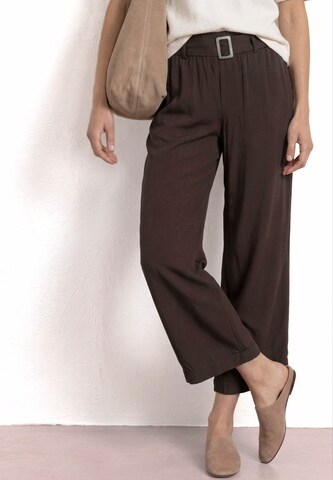 STREET ONE Wide Leg Hose in Braun: Vorderseite