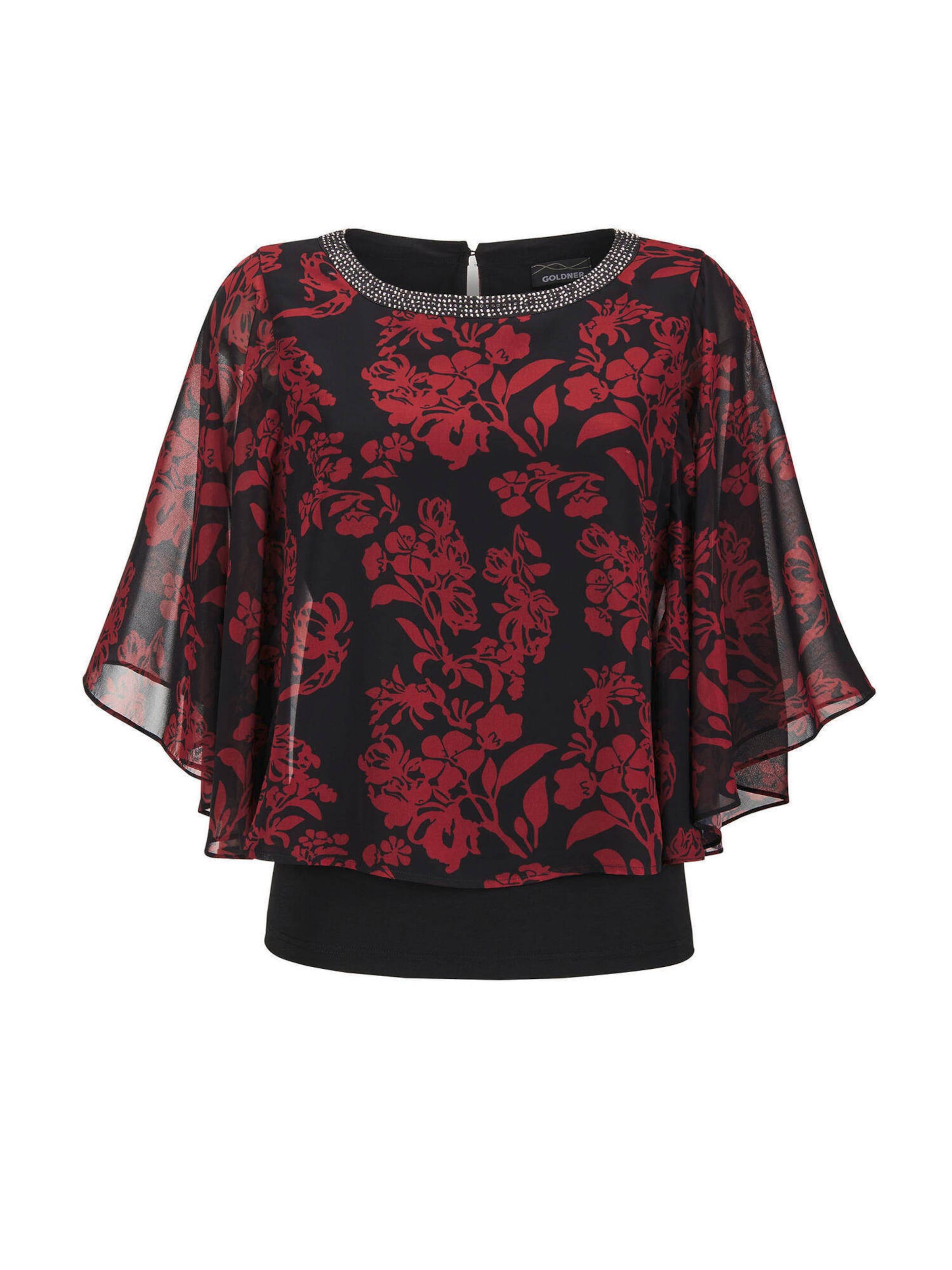 Goldner Bluse in Schwarz: Vorderseite