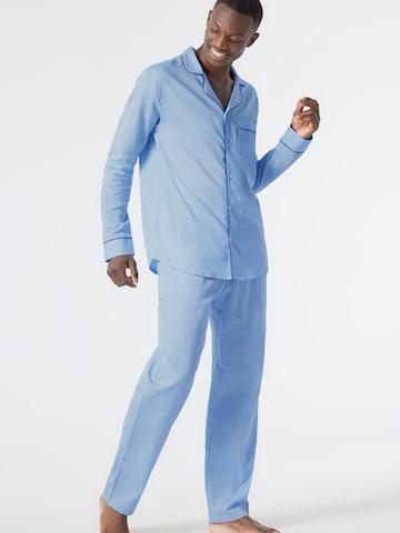 SCHIESSER Pitkä pyjama värissä sininen