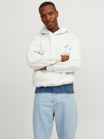 JACK & JONES Sweatshirt 'JJBROOKLYN' in Wit: voorkant