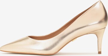 Kazar - Zapatos con plataforma en oro: frente