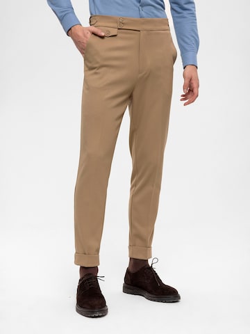 Antioch Tapered Trousers with creases in Beige