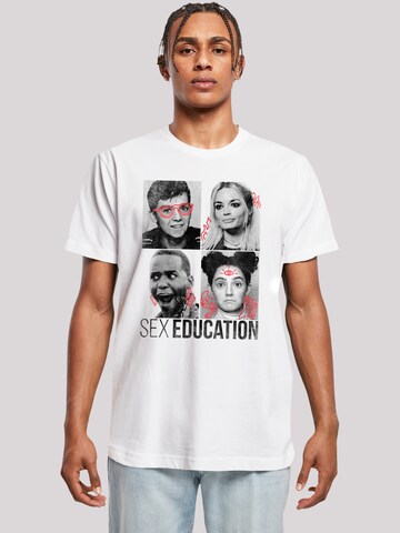 F4NT4STIC Shirt 'Sex Education Class Photos Netflix TV Series' in White: front