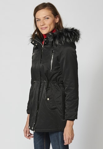 KOROSHI Winterparka in Schwarz