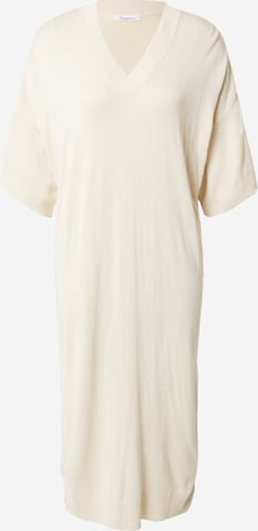 Robes en maille KnowledgeCotton Apparel en beige : devant