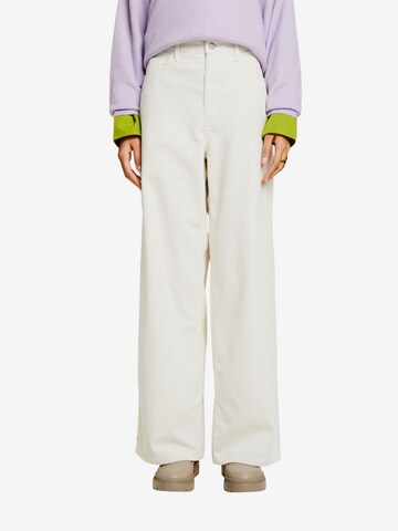 Wide Leg Pantalon ESPRIT en blanc : devant