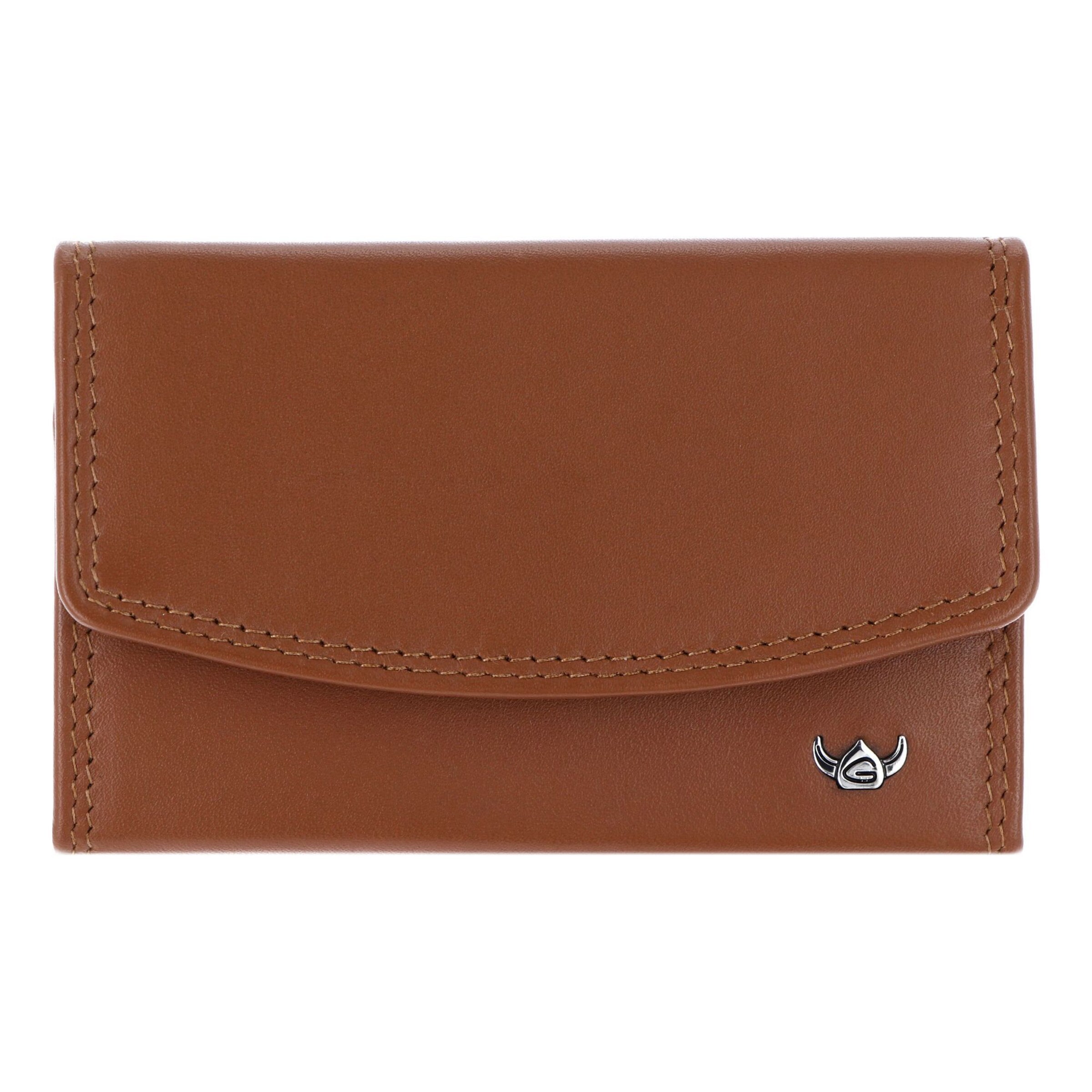 Porte-monnaies GOLDEN HEAD en marron : devant