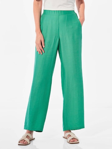 Goldner Wide leg Pants 'MARTHA ' in Green: front