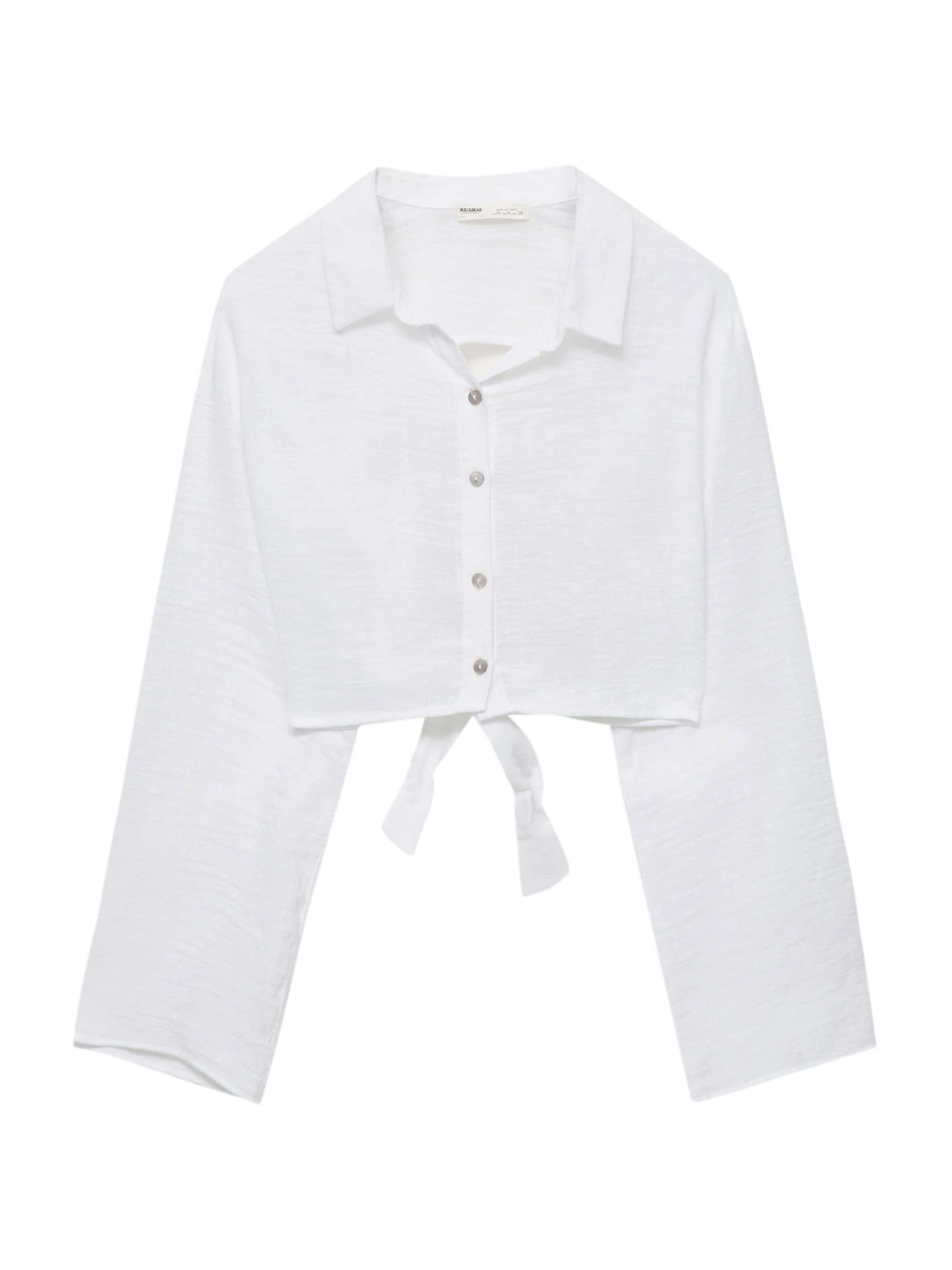 Pull&Bear Halenka – bílá: přední strana