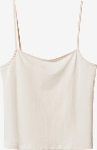 MANGO Top 'MATE' in Beige: voorkant